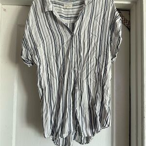 Striped Button-Up Shirt